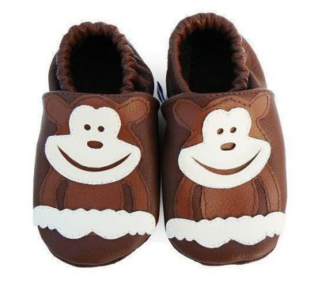 Afelo Kožené capáčky 18-24 m (22/23) 14,7cm OPIČKA hnědá