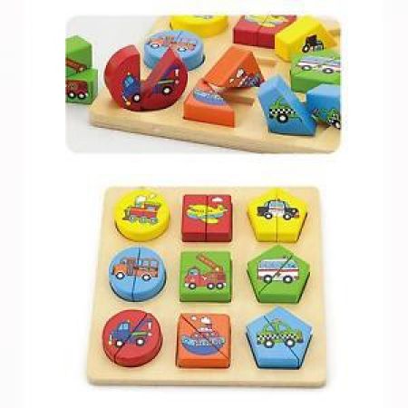 Viga Dřevěné puzzle vkládačka - doprava