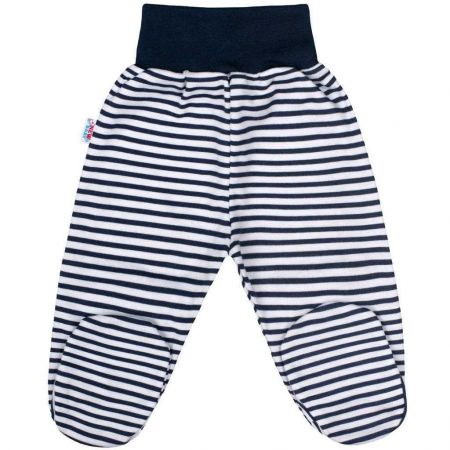 NEW BABY Kojenecké polodupačky New Baby Classic II s modrými pruhy Vel. 86