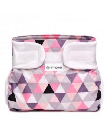 T-tomi Ortopedické abdukční kalhotky suchý zip 3-6kg Pink triangles