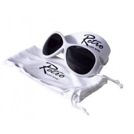 Babybanz Baby banz RETRO - sluneční brýle pro nejmenší děti od 6 měs. - 2 roky Bílé