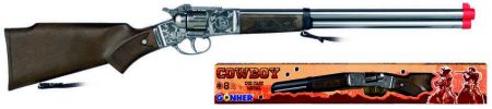 Alltoys Puška kovbojská stříbrná kovová - 8 ran