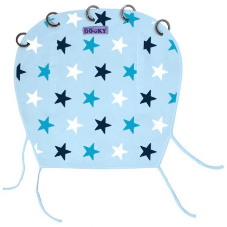 Dooky Sluneční Clona Design Baby blue/blue stars