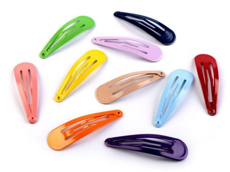 Sponky do vlasů pukačka 4,5 cm jednobarevné 10 ks