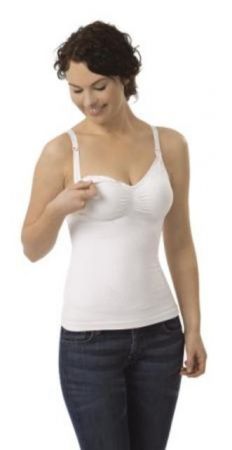 Carriwell Košilka bílá bezešvá stahovací s klipem ke kojení Bílá  S