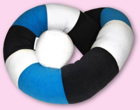 Ivemababy Relaxační válec víceúčelový 200 cm Modrá+černá + bílá