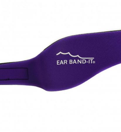 Ear Band-It Neoprénová UV čelenka vč. špuntů Fialová L (51-61 cm)