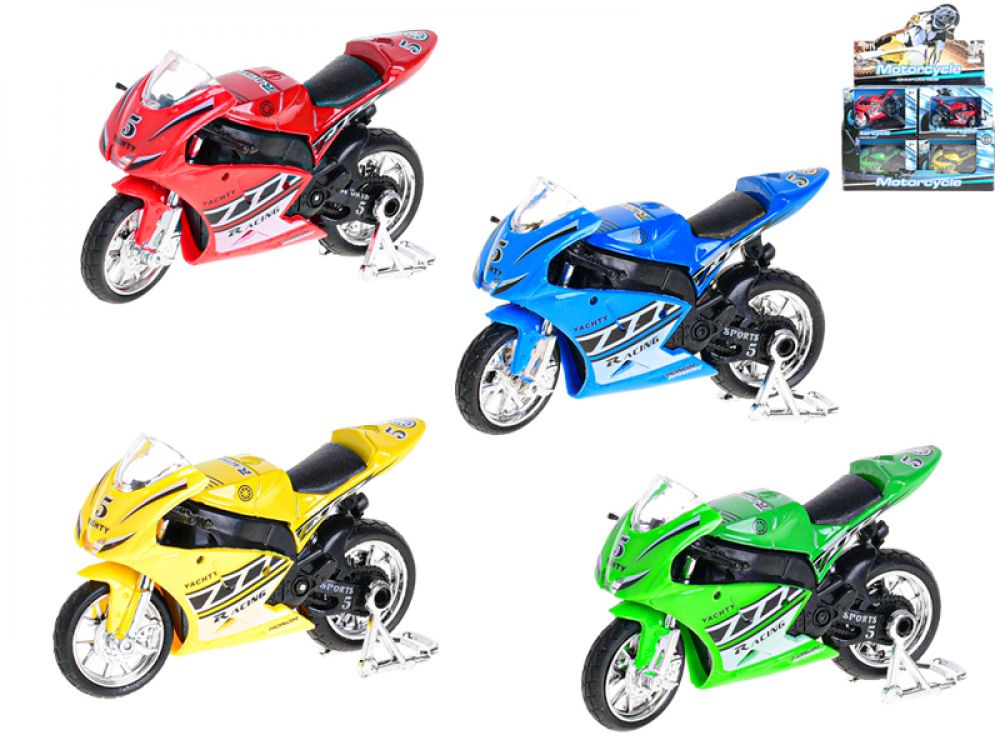MIKRO TRADING - Motorka kovová 11,5cm, různé barvy, Mix produktů