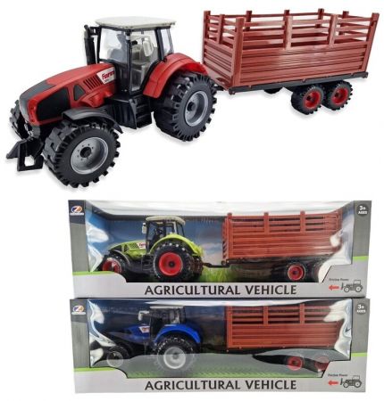 LAMPS - Traktor s vlečkou Agricultural 44cm, Mix produktů