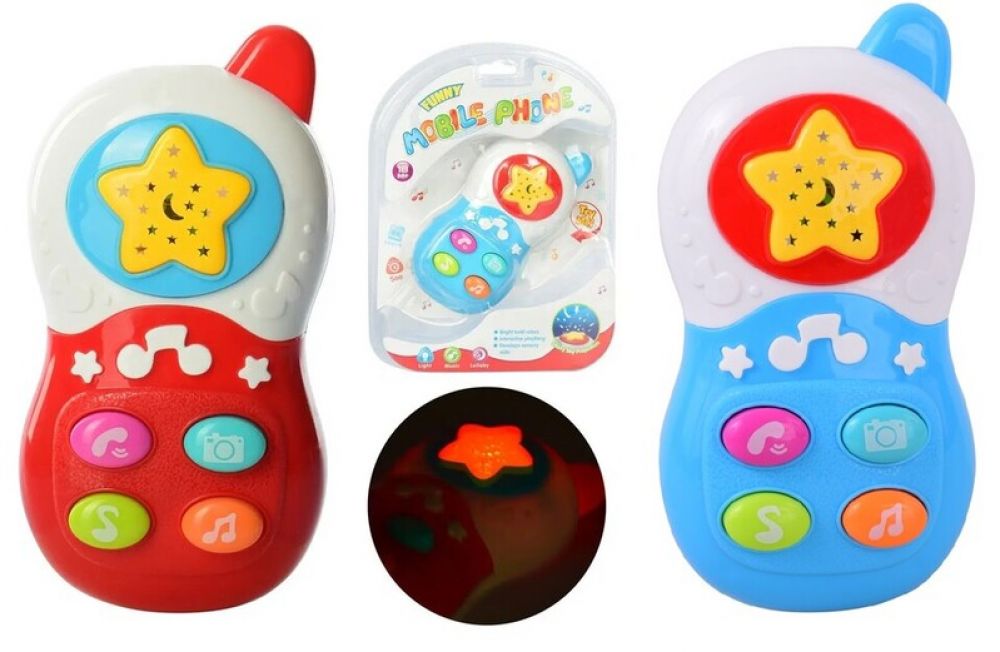 LAMPS - Mobilní telefon pro nejmenší s efekty 14cm, Mix produktů