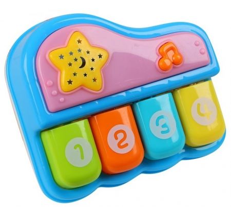 LAMPS - Baby piano světelné a zvukové efekty 12x10cm