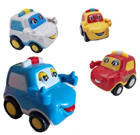 LAMPS - Autíčko na setrvačník s pohybujícím se očima, jazykem a rukama 9cm, Mix produktů