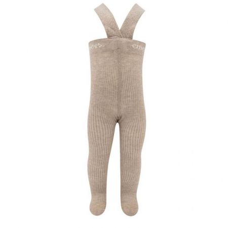 Ewers Dětské punčocháče s kšandami -Beige 74