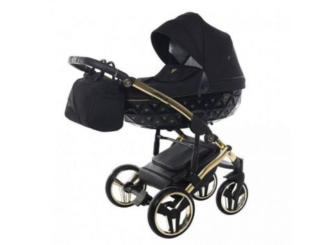 Junama Exclusive kombinovaný kočárek-Black / Gold