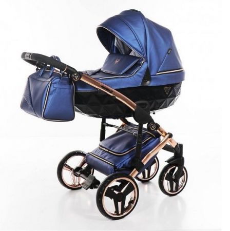 Junama Fluo V2 kombinovaný kočárek-01 Blue
