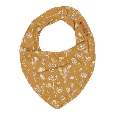 Little Dutch Bandana bib bryndák-Wild flowers ocher