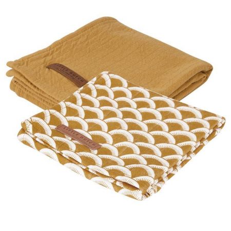 Little Dutch Pleny swaddle 70x70-Sunrise Ocher