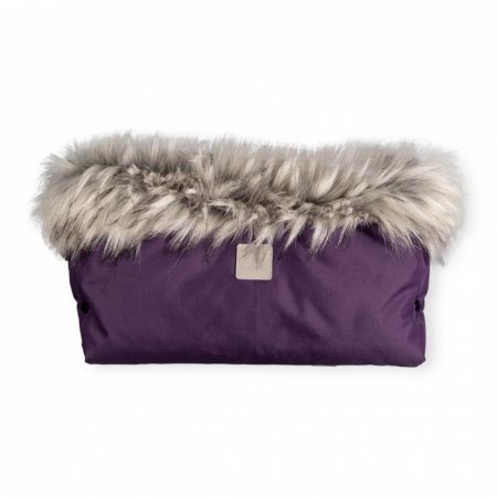 Beztroska Rukávník s kožešinou na kočárek-Plum
