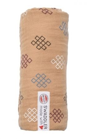 Lodger Swaddler Muslin 120x120cm osuška/plenka/dečka-Knot Xandu Honey
