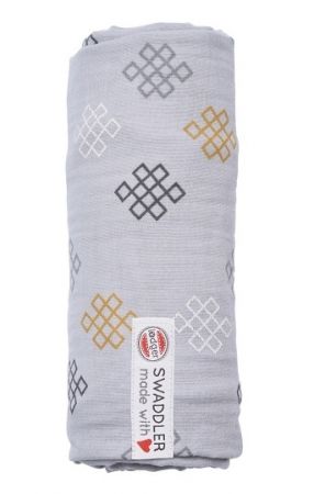 Lodger Swaddler Muslin 120x120cm osuška/plenka/dečka-Knot Xandu Mist