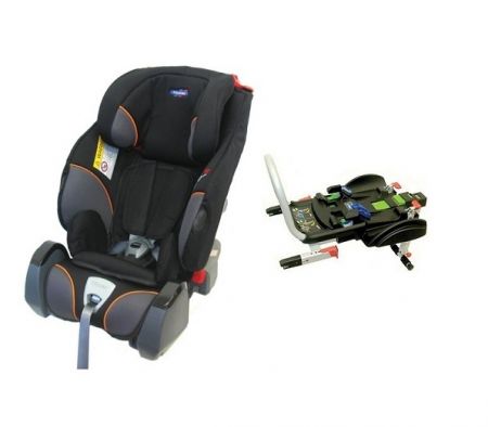 Klippan Triofix Recline - autosedačka se základnou-Black/Orange