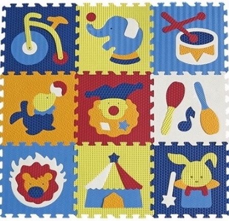 Rivl Pěnové puzzle Cirkus 30x30x1cm, 9ks 
