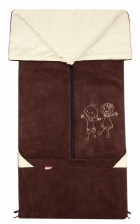 Emitex Fusak 2v1 FANDA fleece bavlna-hnědý / béžový