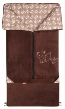 Emitex Fusak 2v1 FANDA fleece bavlna-hnědý / lišky hnědé