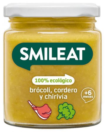 SMILEAT Organic příkrm Brokolice, jehněčí a pastiňák 230 g, 6 m+
