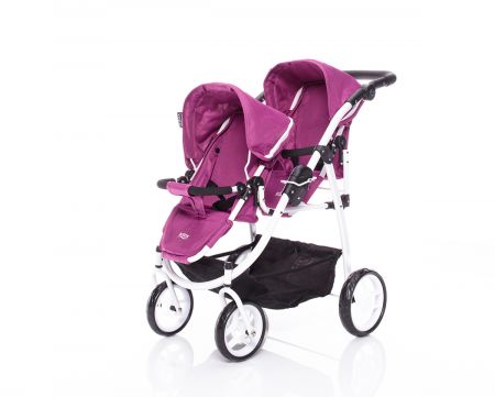EUROACTIVE Kočárek na panenky Duo Twin, Cool Berry