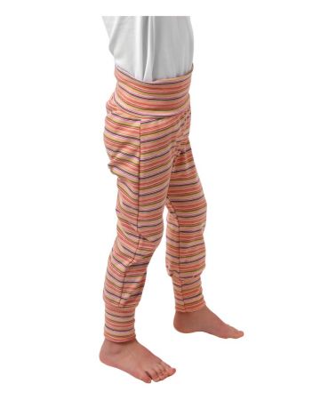 Jožánek Dětské kalhoty baggy, lehké, oranžové pruhy 80