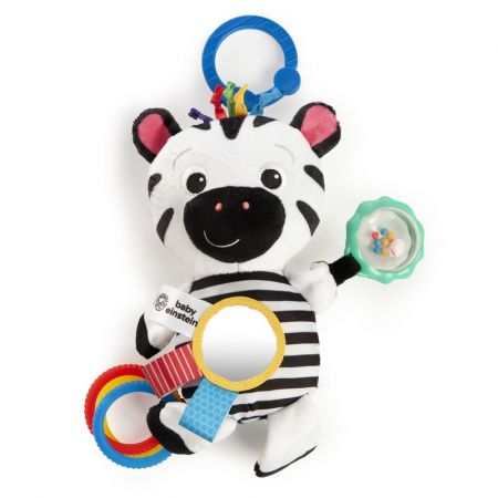 BABY EINSTEIN - Hračka aktivní na C kroužku ZEN zebra 0m +