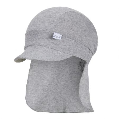 Little Angel Kšiltovka tenká pirát pruh Outlast® - šedý melír Velikost: 3 | 42-44 cm