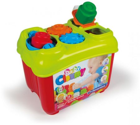 Clementoni Clemmy baby - Aktivní kyblík s prostrkávacími tvary