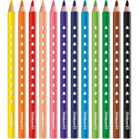 Pelikan  Pastelky trojhranné silné 12 ks