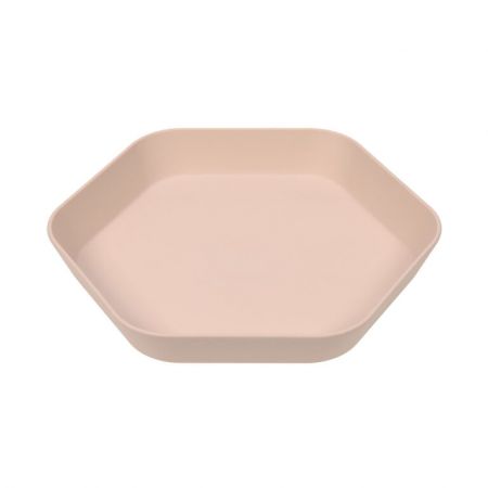 Plate Geo powder pink