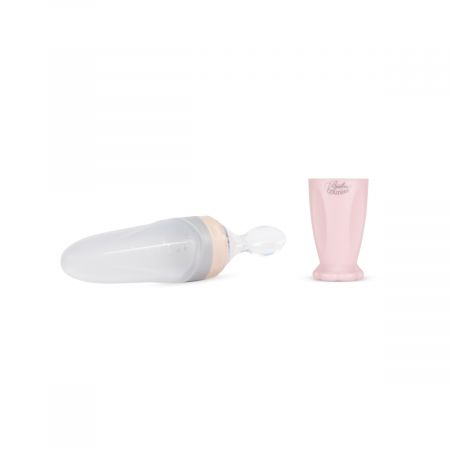 Krmící lžička s dávkovačem Bjällra of Sweden - Pink