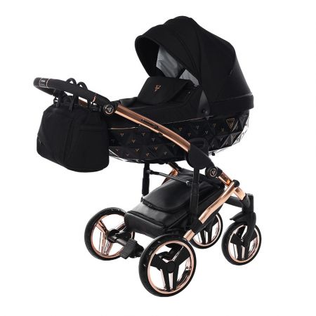 Junama Kočárek Exclusive Barva: Exclusive 02 Black/Copper, Konstrukce: 2K - otočná kola