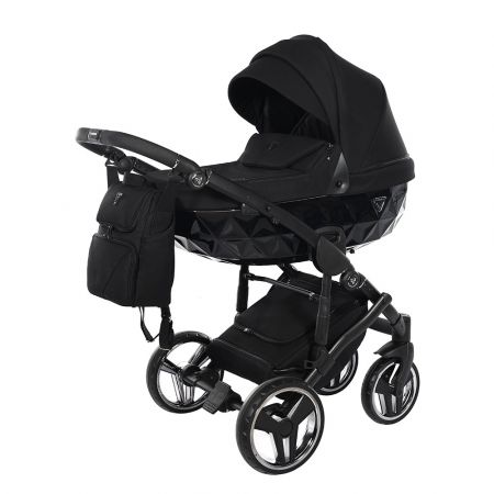 Junama Kočárek Basic Barva: Basic 01 Black, Konstrukce: 2K - otočná kola