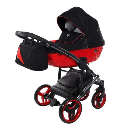 Junama Kočárek Diamond S-line V2 Barva: 01 Red, Konstrukce: 2K - otočná kola