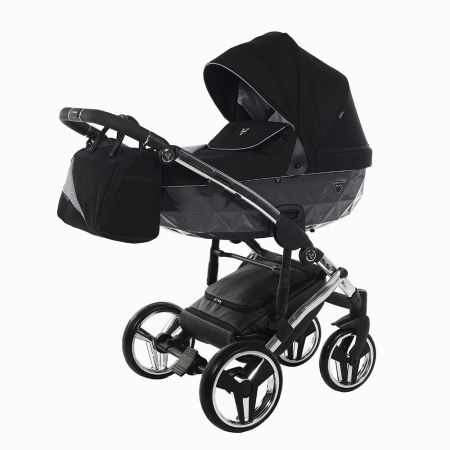 Junama Kočárek Diamond S-line V2 Barva: 03 Silver, Konstrukce: 2K - otočná kola