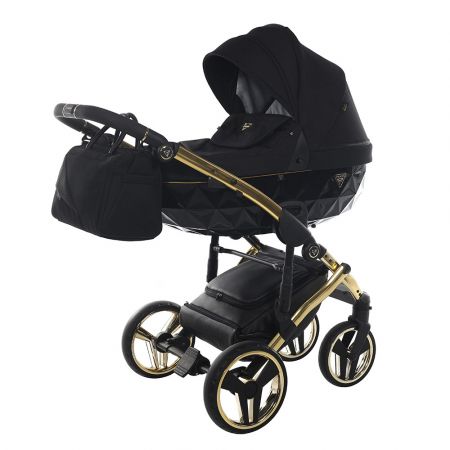Junama Kočárek Diamond S-line V2 Barva: 02 Gold, Konstrukce: 2K - otočná kola