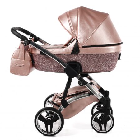 Junama Kočárek Termo Glitter Barva: 6 Rose, Konstrukce: 2K - otočná kola