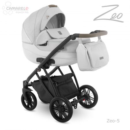 Dětský kočárek Camarelo Zeo včetně autosedačky, Zeo-5 Světle šedá