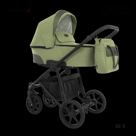 Dětský kočárek Camarelo Ollio včetně autosedačky, Ollio-5 Zelená