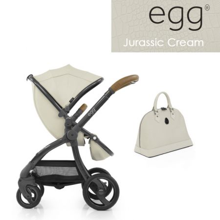 BabyStyle EGG set Jurassic Cream 2019, kočárek + taška