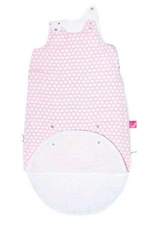 MOTHERHOOD Vak na spaní mušelínových 2v1 Zip a Round Pink Classics 3-18 m 0,5 tog