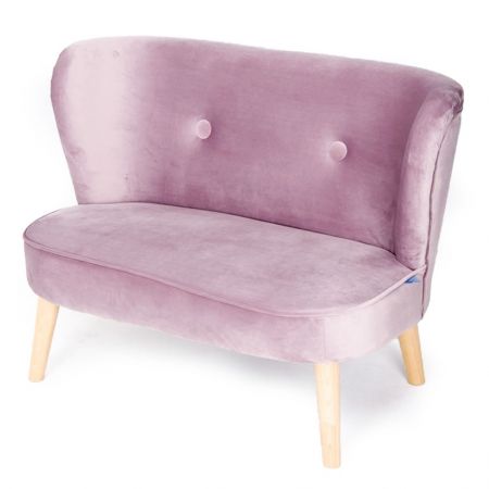 Dětská Retro pohovka sofa Drewex tmavě růžová, Růžová