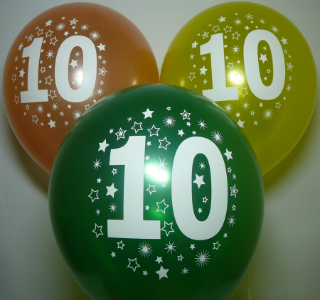Globos Balónky s čísly 5 ks 10