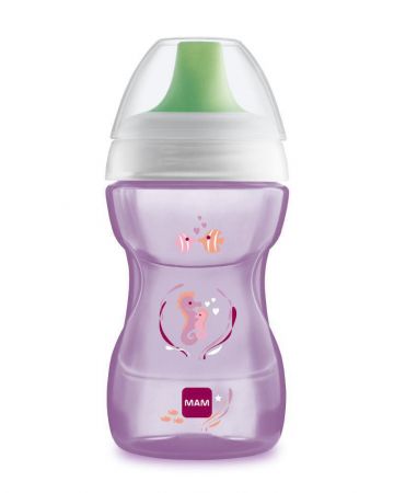 Mam Hrnek na učení 270 ml - Fun To Drink Cup 8m+ Fialový